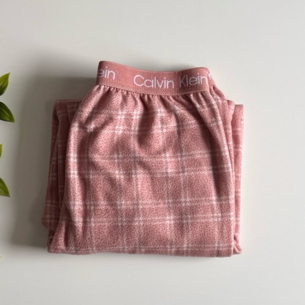 girls calvin klein pink pajama pants
